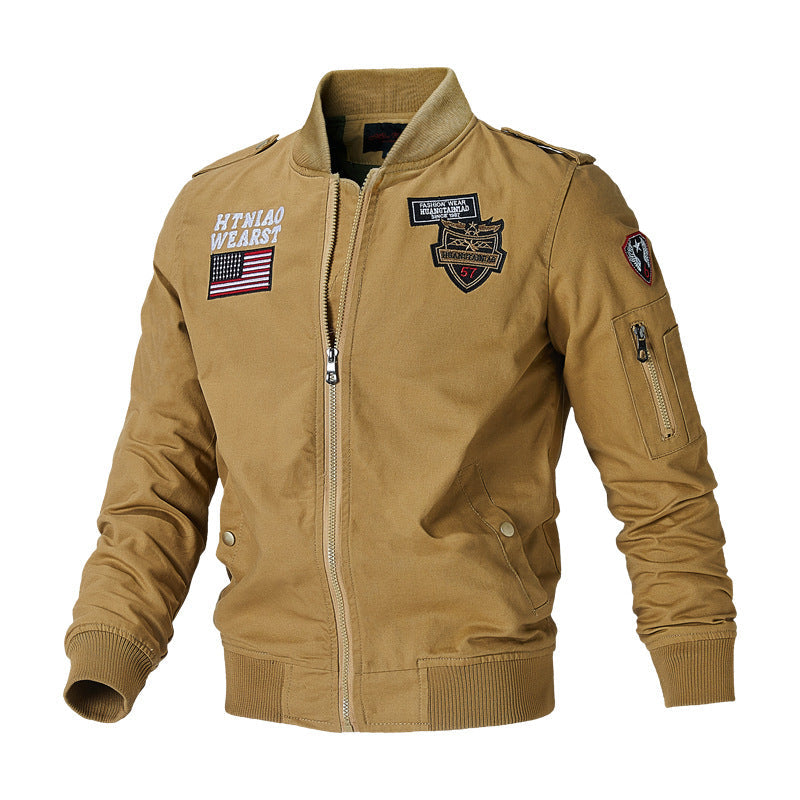 Men’s Flight Jacket Baseball Uniform – Casual Autumn Leisure Jacket