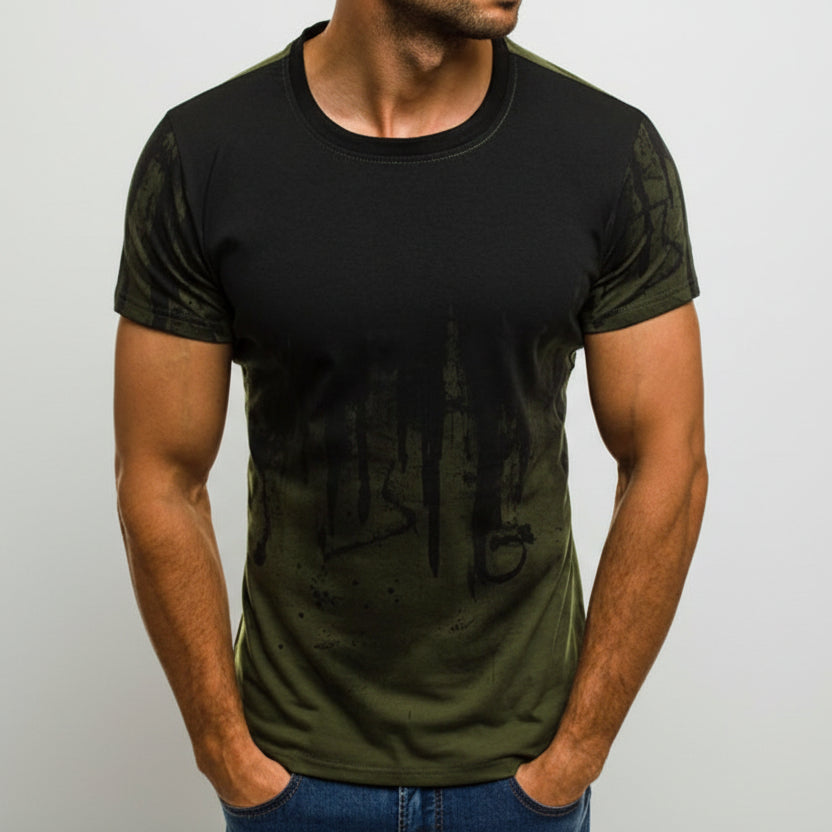 Men’s Printed T-Shirt – Casual Graphic Short Sleeve Cotton Tee