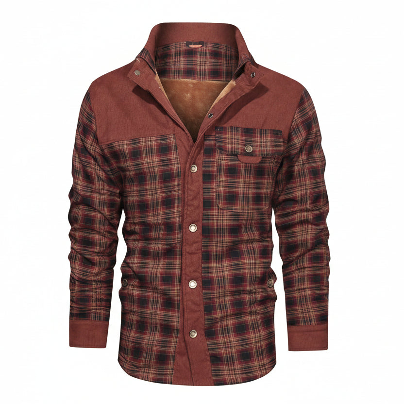 Men’s Wool Thick Coat Jacket – Casual Autumn Winter Button-Up Outerwear