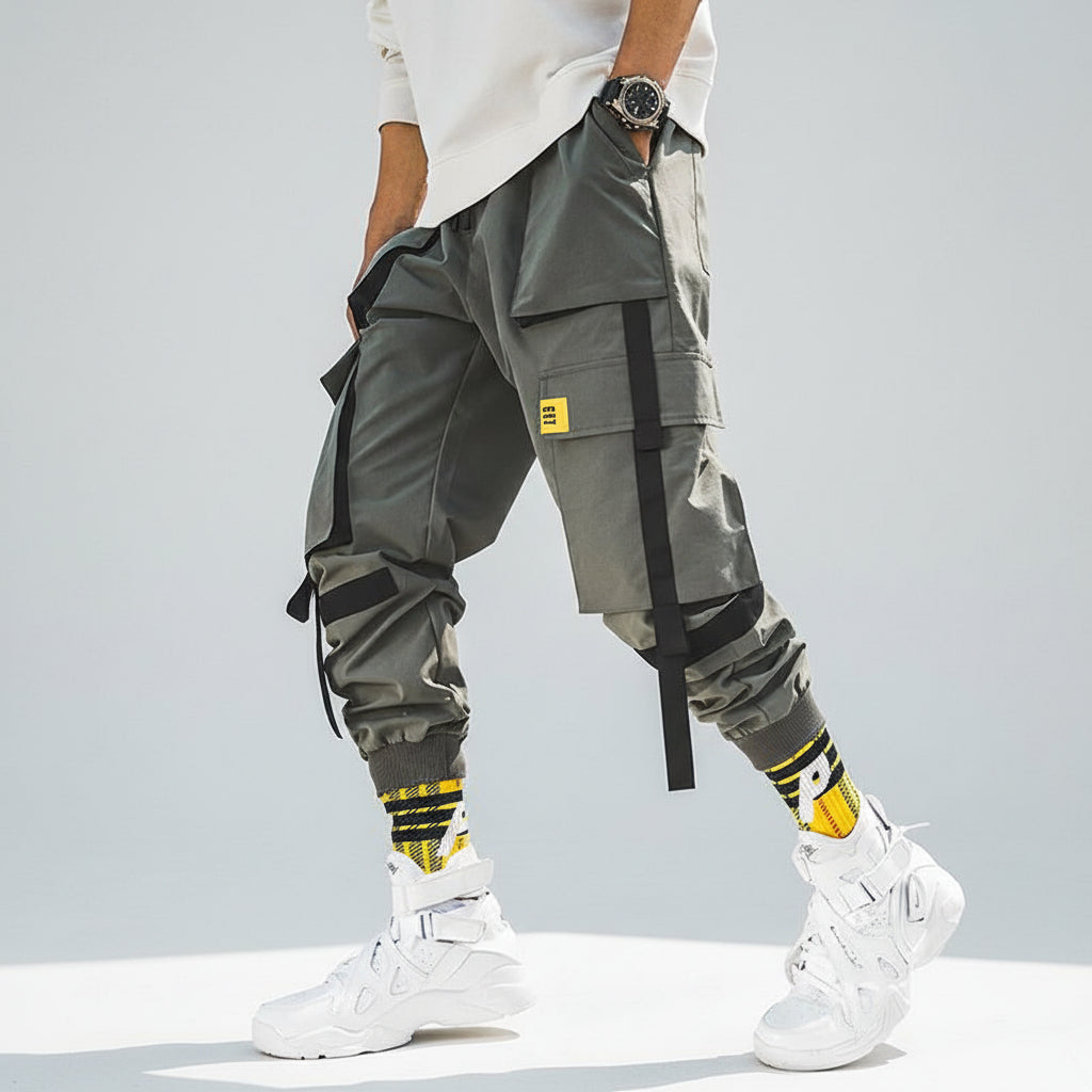 Men’s Japanese Workwear Trousers – Loose Fit Cotton Cargo Pants