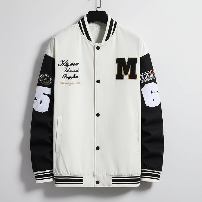 Junior High School Baseball Jacket – Loose Fit Hong Kong Style Student Coat