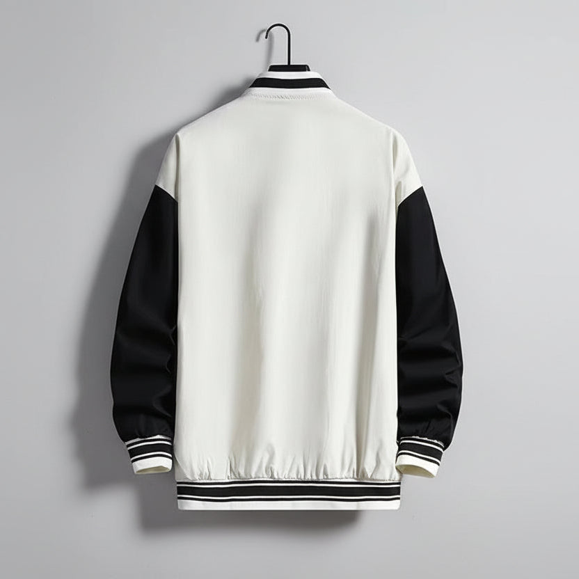 Junior High School Baseball Jacket – Loose Fit Hong Kong Style Student Coat