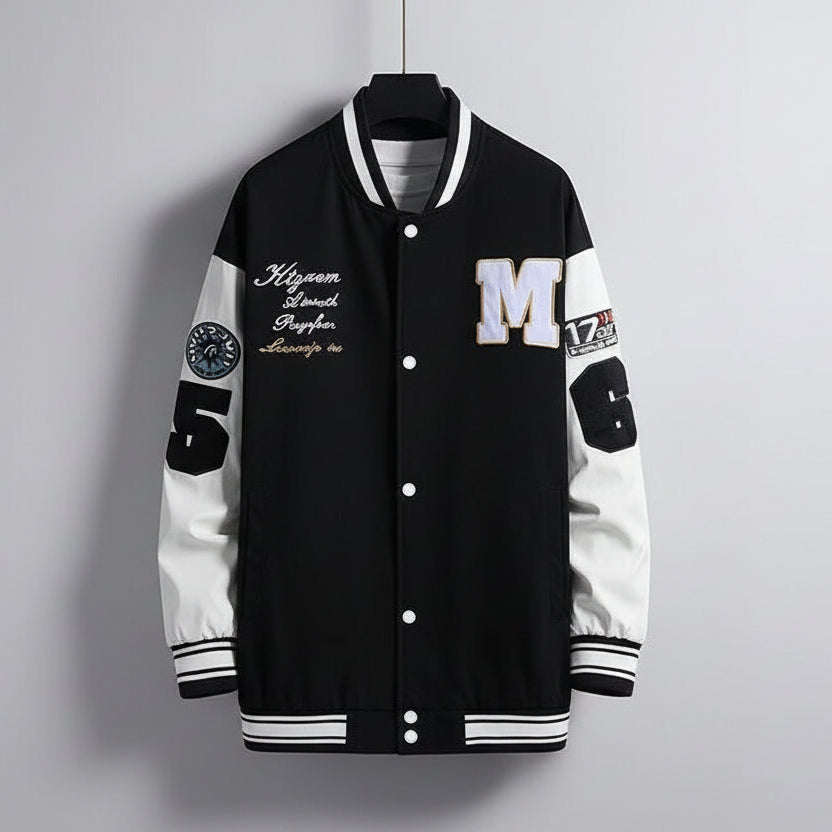 Junior High School Baseball Jacket – Loose Fit Hong Kong Style Student Coat
