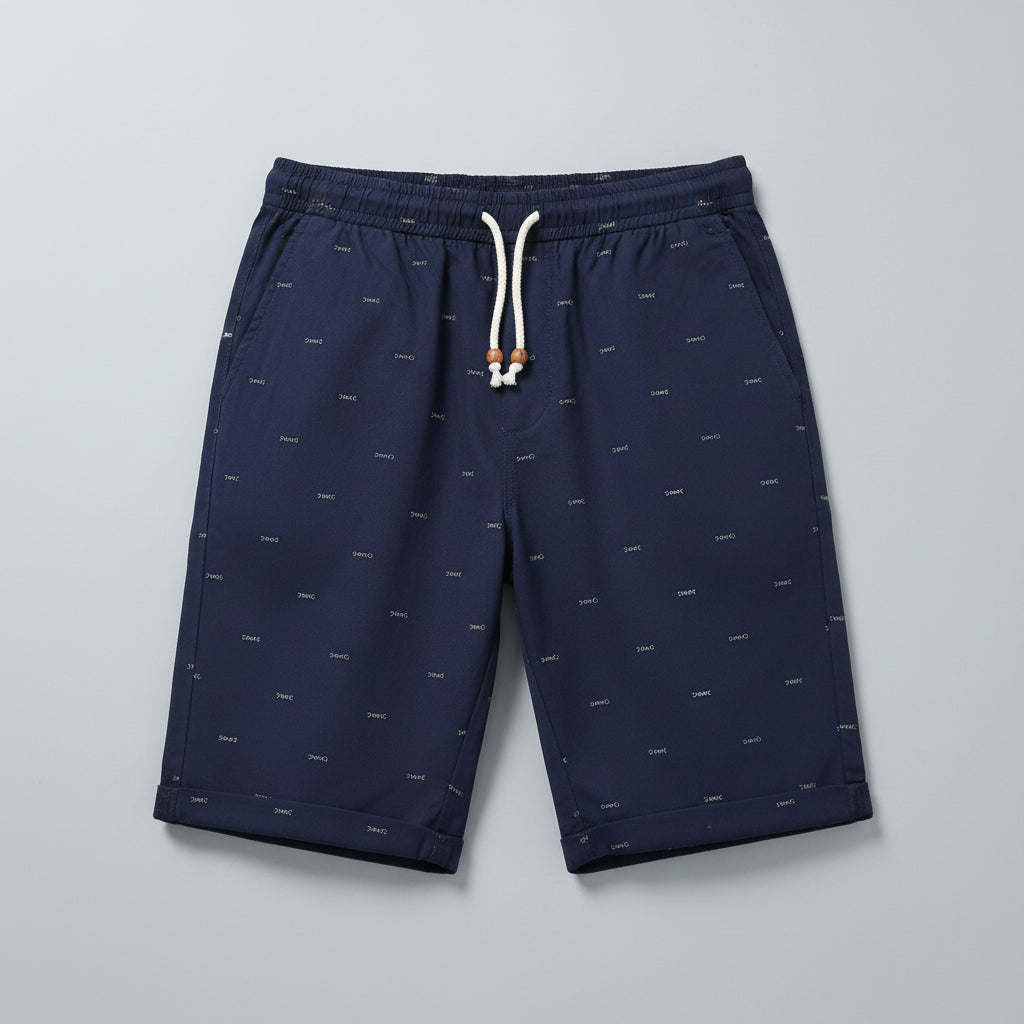 Men’s Summer Cotton Shorts – Lightweight Lace-Up Casual Shorts