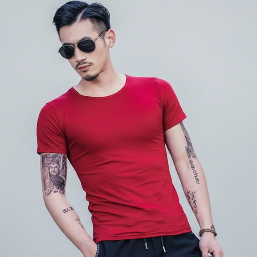 Men’s Summer Bamboo Fiber T-Shirt – Lightweight Breathable Casual Tee