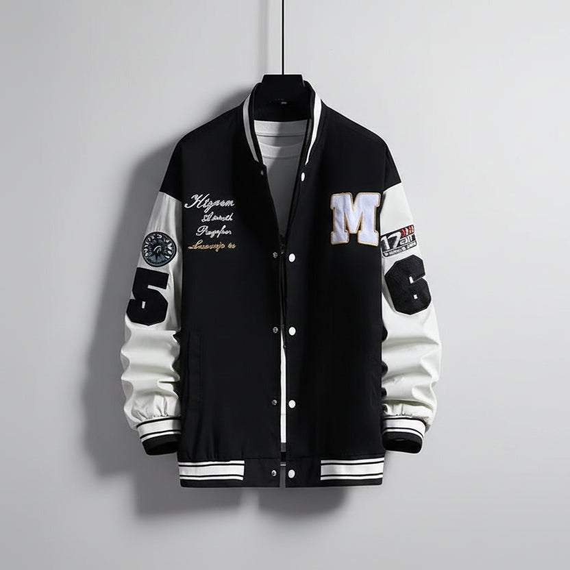 Junior High School Baseball Jacket – Loose Fit Hong Kong Style Student Coat