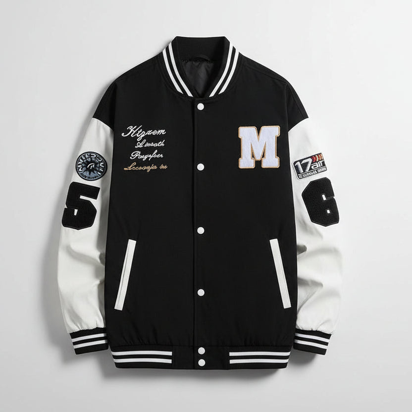 Junior High School Baseball Jacket – Loose Fit Hong Kong Style Student Coat