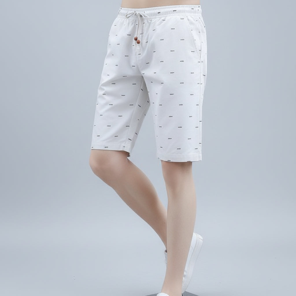 Men’s Summer Cotton Shorts – Lightweight Lace-Up Casual Shorts