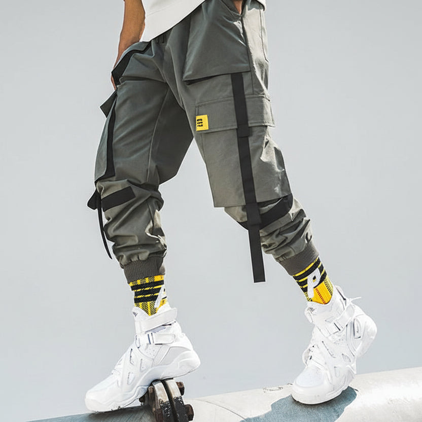 Men’s Japanese Workwear Trousers – Loose Fit Cotton Cargo Pants
