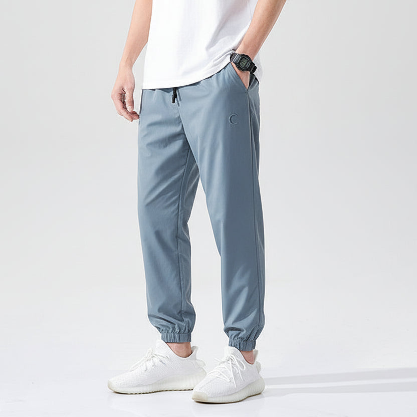 Men’s Summer Loose Casual Trousers – Thin Cotton Nine-Length Pants