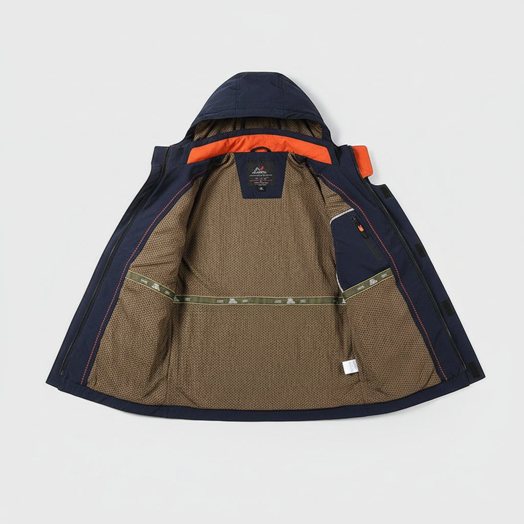 Men’s Medium-Long Casual Outdoor Hooded Jacket – Plus Size Zip-Up Coat