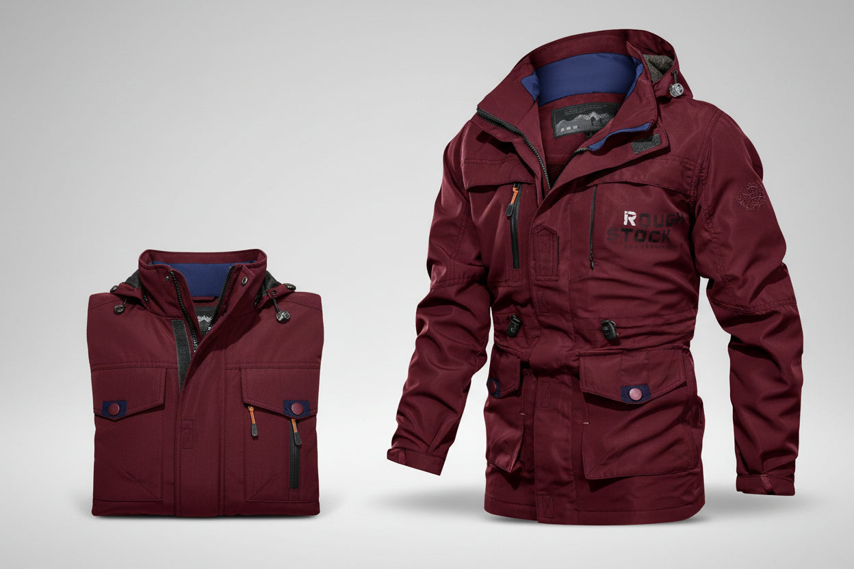 Men’s Medium-Long Casual Outdoor Hooded Jacket – Plus Size Zip-Up Coat