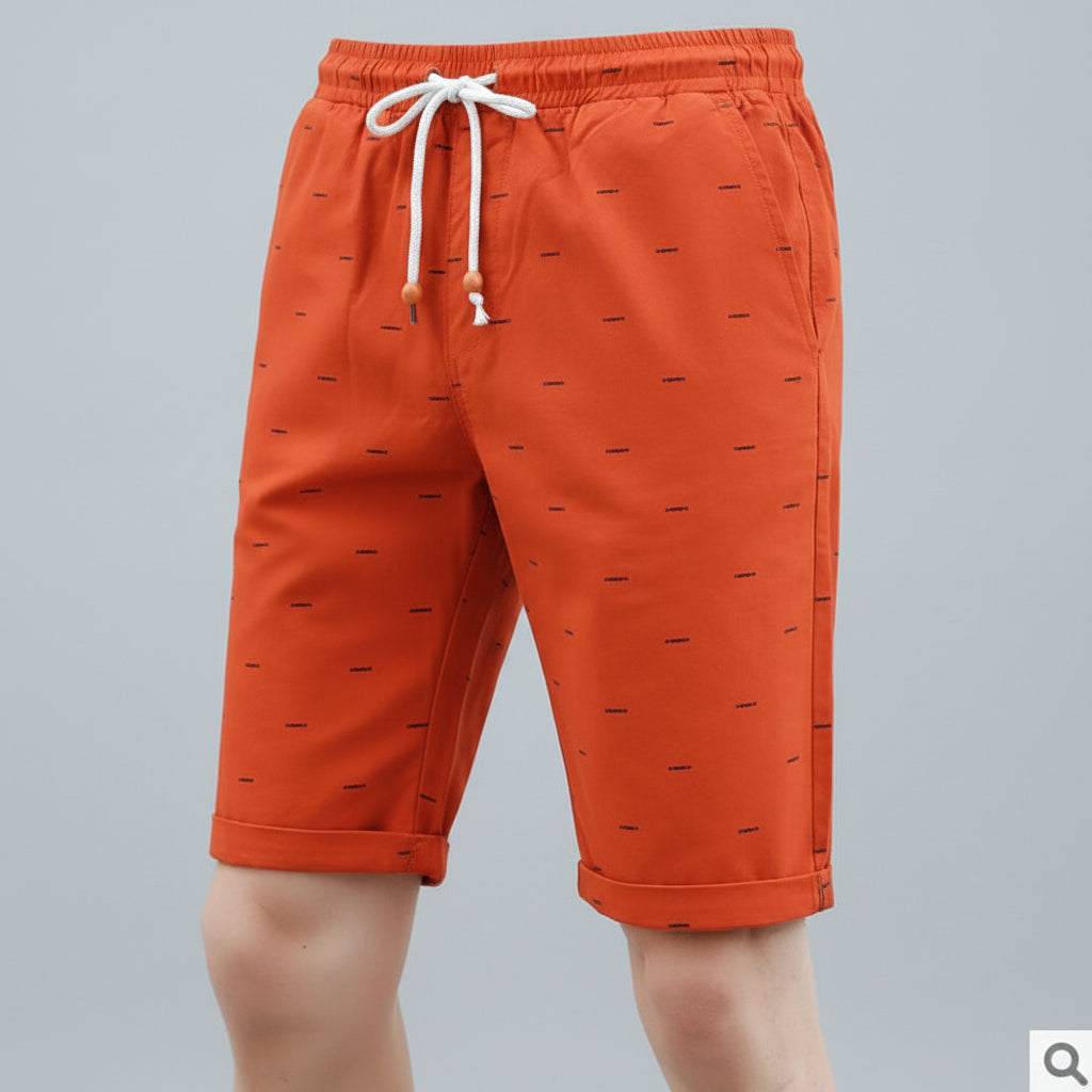 Men’s Summer Cotton Shorts – Lightweight Lace-Up Casual Shorts