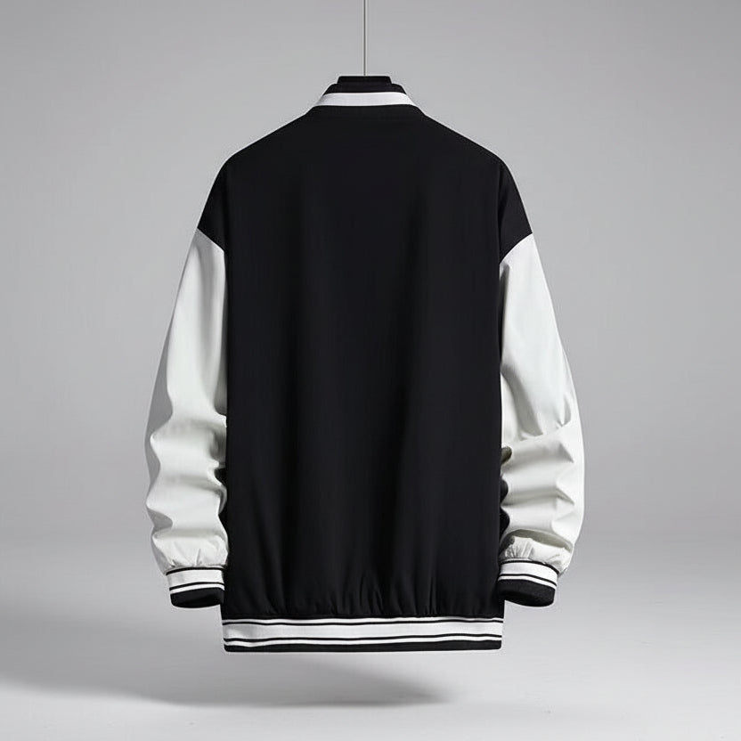 Junior High School Baseball Jacket – Loose Fit Hong Kong Style Student Coat