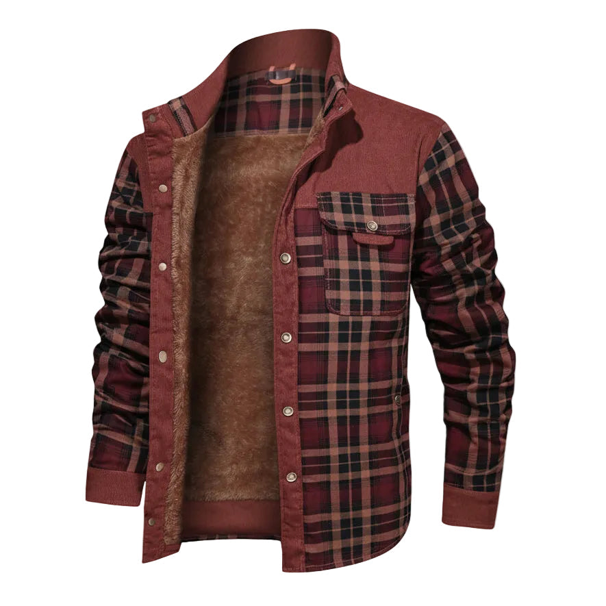 Men’s Wool Thick Coat Jacket – Casual Autumn Winter Button-Up Outerwear