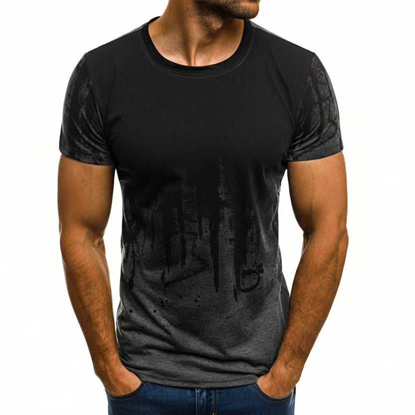 Men’s Printed T-Shirt – Casual Graphic Short Sleeve Cotton Tee