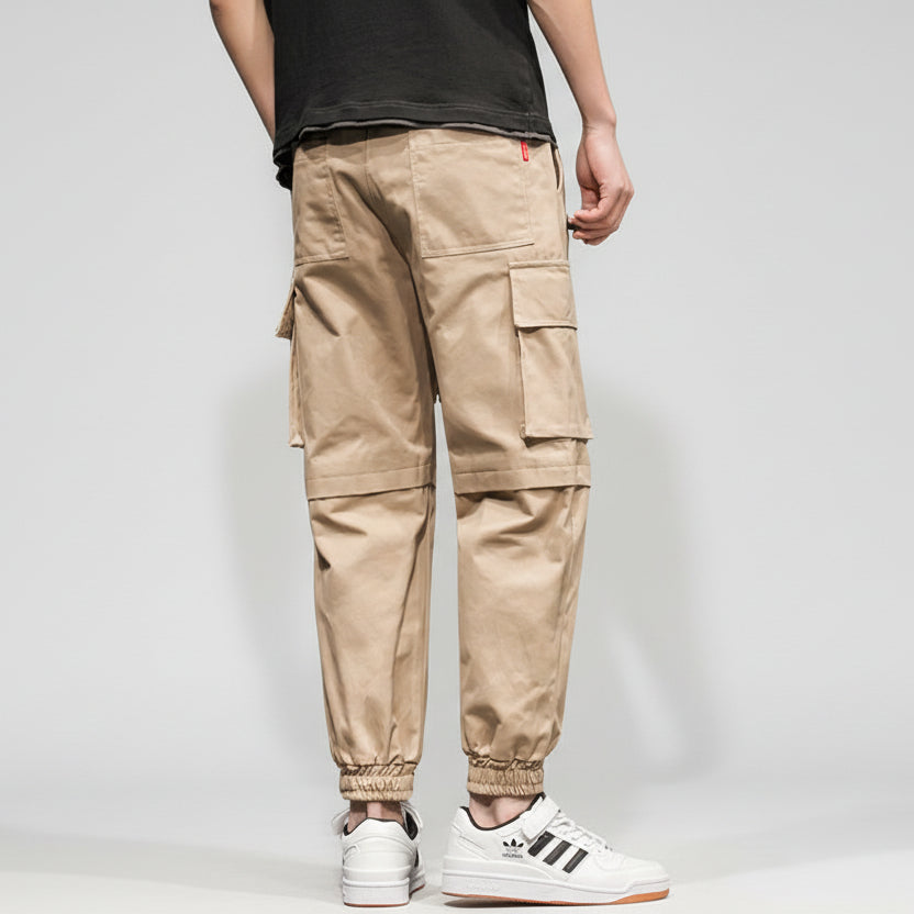 Men’s Harlan Cropped Trousers – Loose Fit Trendy Casual Overalls Pants